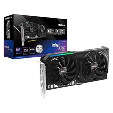 ASRock인텔ArcB570챌린저10GBOCGDDR6그래픽카드 2600MHzGPU 19Gbps메모리 듀얼팬 금속백플레이트 HDMI2.1a 디스플레이포트2.1 0dB냉각11653, ASRock인텔ArcB570챌린저10GBOCGDDR6그