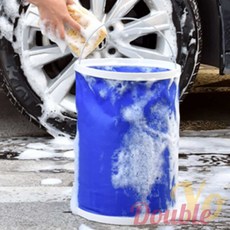 더블요 접이식 손잡이 고무 물통 세차바케스 워터바스켓 세차물통