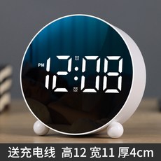 2026新款輕奢小鬧鐘學生專用簡約復古家用桌面牀頭靜音時鐘鬧鈴, 白色:如图