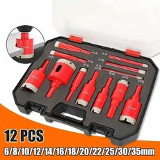 타일 대리석 믹 석재 타공기 세트, 레드 화이트 헤드 플라스틱 세트