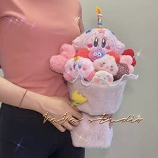 【樂優精選】兒童節 星之卡比玩偶花束畢業季送女友生日禮物送女生閨蜜畢業禮物情人節, 生日愿望卡比+禮袋+賀卡【熱賣款】, 1個