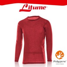 Litume 意都美 男 刷絨彈性保暖衣 圓領 內刷毛 抑臭 快乾