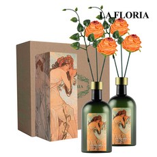 라플로리아 꽃 디퓨저, 2개, 500ml, S3제주동백향/A10둥근장미(소)L12/오렌지