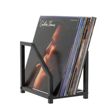 테이블탑용 YSUFAGNR 메탈 레코드 스탠드 40개의 LP 정사각형 베이스 및 미끄럼 방지 패드가 있는 비닐 홀더 홈 데코용 올 앨범 디스플레이 보관함