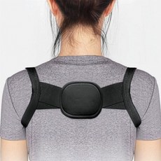 어깨고정밴드 굽은등 어깨 바른자세 재활치료밴드, 블랙 S, 1개