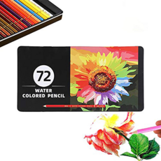 시스슈 전문가용 학생 수성 컬러 색연필 금속 케이스 세트, 1세트, 72색