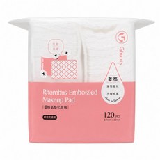居居加 菱格氣墊化妝棉 敏感肌適用, 1組, 120入