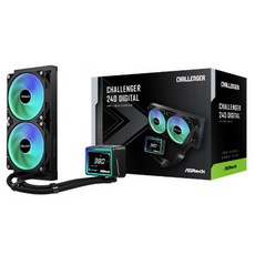 ASRock 華擎 Challenger 240 數位 CPU散熱器, 1個, 黑色, 單一商品