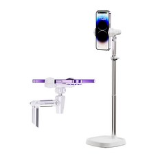 탁상용 핸드폰 거치대 책상용 스마트폰 스탠드 휴대폰거치대 촬영 방송 항공샷 각도 조절 자웃자is, 1개, 화이트