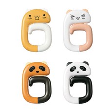 可愛動物造型桌面掛包鉤 輕巧便攜 多功能掛物 辦公室學生桌面收納, 黃貓咪, 1個