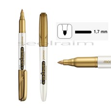 모나미 굵은 글씨용 금색 은색 네임펜M, 1개