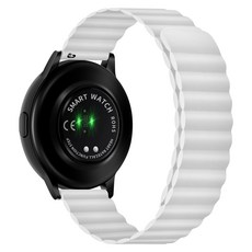 루아러블 갤럭시워치 호환 가죽 자석 마그네틱 스트랩, 화이트