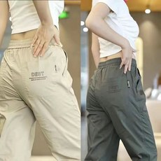 1+1 여성 카고 팬츠 캐주얼 봄 가을 하이웨이스트 조거 바지 루즈핏 기질 스포츠 카고 팬츠 ZZL