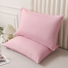 枕頭套 枕套 枕頭巾 枕巾 枕頭包 60x90 加大 長方形 沙發靠墊套 通用 60x80 大號, 淺粉【簡約加大枕套】,50x75【一隻枕套】加大