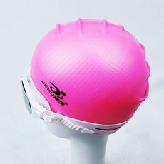 游泳泳帽 單色布帽 顆粒矽膠泳帽 具有防滑脫 防水保護頭皮 比賽泳帽 [JC的店], 1個, B-矽膠顆粒泳帽,玫紅