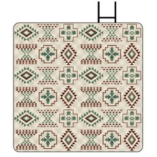 《小日子家居館》超聲波野餐墊 防潮墊 戶外露營郊遊墊, 淺名族風,100*150