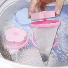 통돌이 세탁기 거름망 먼지 필터 세탁 보호망 빨래 이물질 제거 세탁조 청소 용품, 분홍색, 1개