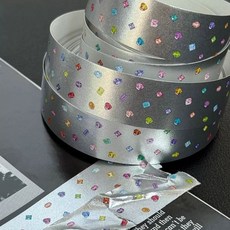 주얼리박스 다이아몬드 장식 실버 미니 보석 상자 테이프 포함