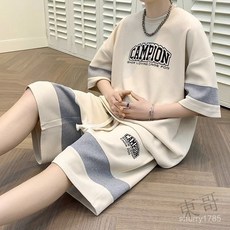 限時下殺 夏季短袖短褲套裝男[M-8XL]300斤可穿大尺碼加肥加大套裝 大碼運動套裝 休閒套裝 五分褲 N