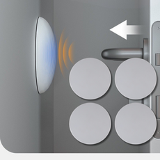 앨라모 가정용 방문 모찌 문콕방지 손끼임 소음 방지 보호패드, 그레이, 1세트