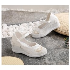 Haengbuk 한복신발 여자 전통신발 전통꽃신발 웨딩생활 한복 웨지힐