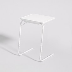 BLACK K7 테이블 미니 다용도 원룸 침대사이드 높이조절 이동식 접이식 사이드테이블 책상, 화이트