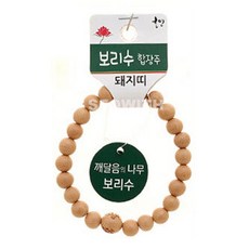 돼지 기원 보리수 불교 띠 염주 합장주 팔찌DAS, 1개