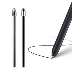 스냅케이스 갤럭시탭 S펜 메탈 펜촉 펜팁 반영구 티타늄 2개입, 1세트, 샤프형(실버)
