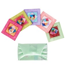 5개세트 모시 조각보 컵받침 선물 세트 보자기 포장 포함 외국인선물, 랜덤색상, 1개