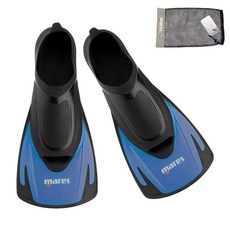 mares Hermes 短針腳蹼+網眼腳蹼包, 藍色