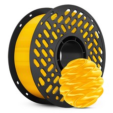 CaiLab 3D 프린터 필라멘트 PLA 실크 질감 쉬운 출력 고품질 1.75mm 안정적인 라인 직경 범용 재료 1kg (Bambu Lab A1 Mini P1S P2S 호환), 밝은 금색