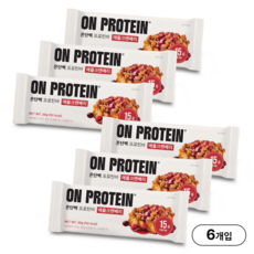 온단백 프로틴바 애플크랜베리 단백질바, 6개, 50g