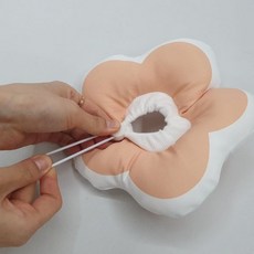 꽃피는 강아지 고양이 쿠션 깔대기 넥카라 핑크 S (Araium), 꽃피는 강아지 고양이 쿠션 깔대기 넥카라 핑크 S (A, 1