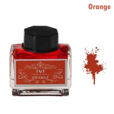 화학 프린터 15ml 만년필용 무탄소 만년필 잉크 문구류, orange