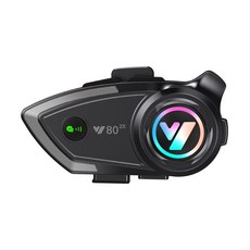 聆翔 Y802X 安全帽式藍牙耳機 摩托車對講機 IPX6防水 CVC降噪, 音樂版, 黑白設計風, DTA-Y802X-music