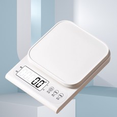 迷你電子廚房秤 1kg/0.1g 高精度 ABS耐摔 夜光背光 充電款, 白色電池款5kg 1g, 3000, 1kg