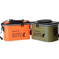 EVA可摺疊釣魚水桶 帶中網 戶外摺疊魚桶 漁具配件, 30*20*20無提手