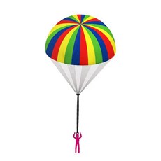 손 던지기 낙하산 육군 남자 어린이를위한 비행 장난감 엉키지 무료 어린이 야외, rainbow