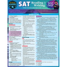 (영문도서) SAT Reading & Writing Test Prep: A Quickstudy Laminated Reference Guide Other, Quickstudy Reference Guides, English, 9781423250388