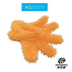 AQ Rakutori 洗車手套 鍍膜車適用 2WAY五指清潔手套 橘色, 1個