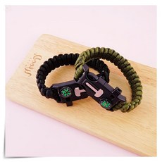 파라코드 생존 팔찌 멀티툴 나침반 캠핑 아웃도어, 02) 그린