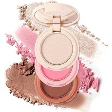 XINGXYUEL 하이라이터 메이크업 팔레트 페이스 블러쉬 앤 브론저 컨투어 파우더 팔레트, 1개