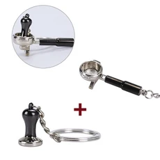 커피 키체인 라떼 파우더 해머 바닥 없는 손잡이 카페 작은 펜던트 창의적인 기념품 에스프레소 액세서리, 03 2pcs