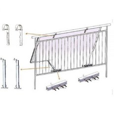 베란다 태양광 패널 태양광패널 고정 발전기 전용 A. 이중층 야채 선반 스테인리스 스틸 컬