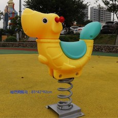 스프링 목마 흔들말 유치원 야외 놀이터 캠핑장 펜션, 퍼그 쉐이크(옐로우), 1개