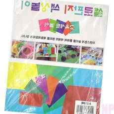 정재가 셀로판지 색상놀이 8색 10p 컬러셀로판지 미술교구