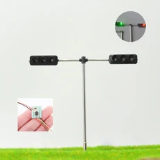 건축 모형 재료 미니어처 호 철도 기차 신호등 세트 1 87 모델 램프 DIY 모델링 디오라마 1세트, 005set, 1개