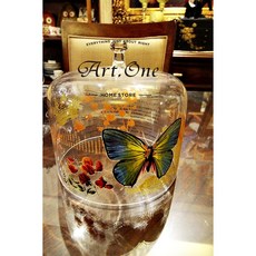 鄉村風 蝴蝶玻璃麵包罩 擺飾 餐具 透明玻璃罩 蛋糕罩 防塵罩 點心罩, 1個