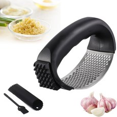 2in 1 다기능 스테인리스 스틸 마늘 프레스PP 손잡이 포함 간편한 으깨기 주방 사용에 이상적입니다