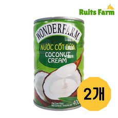 베트남 NUOC COT DUA 원더팜 코코넛 크림 COCONUT CREAM, 2개, 400ml